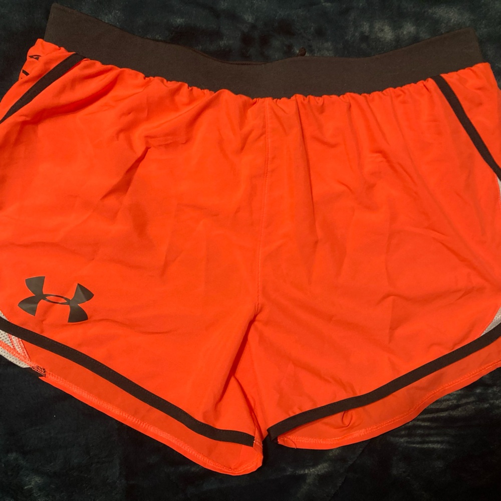 Under Armour Sporty Neon Athletic Lined Shorts Gym Swim Running Workout Shorts